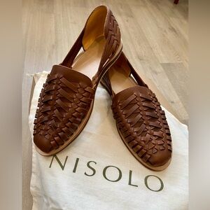 Nisolo Men’s Leather Huarache Sandals Brown 8.5 - NEW